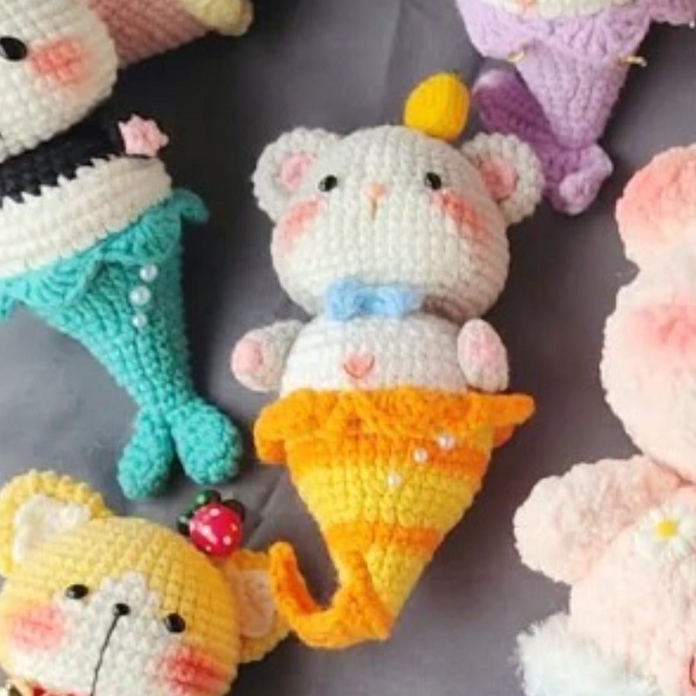 Häkelanleitung für eine Maus-Meerjungfrau