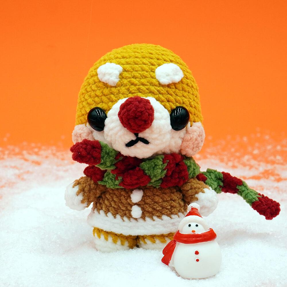 Christmas Shiba Animal Toy Crochet Kit - HiCrochet