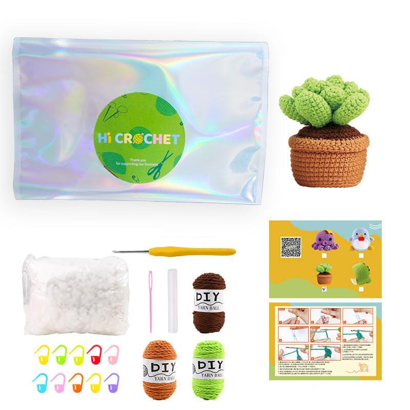 Hicrochet Crochet Knitting Kit For Beginners,Learn To Knit Kits For Adults Beginner - HiCrochet