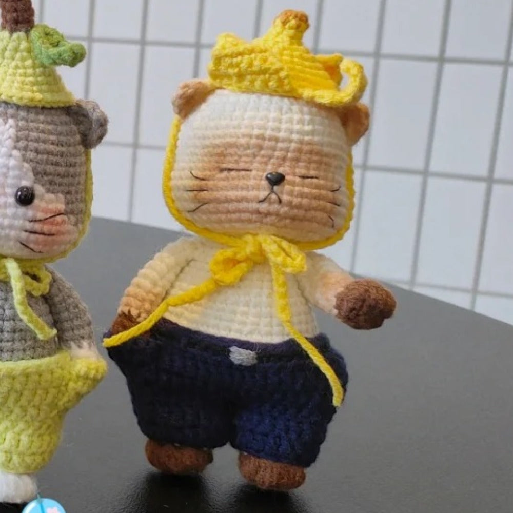 バナナ猫のかぎ針編みパターン