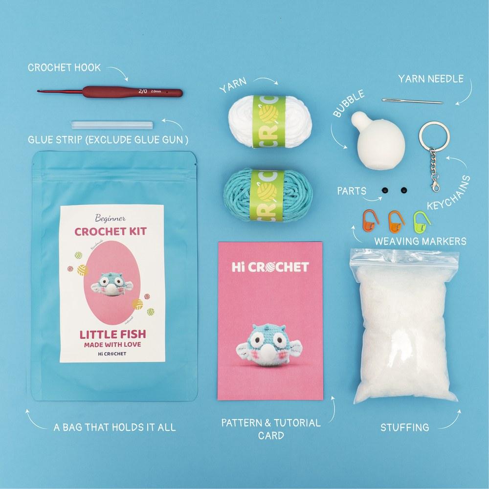 Press Bubble Puffer Fish Animal Crochet Kit - HiCrochet