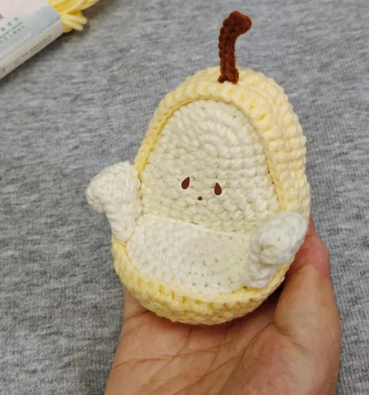 洋ナシのレイジーソファフルーツかぎ針編みパターン