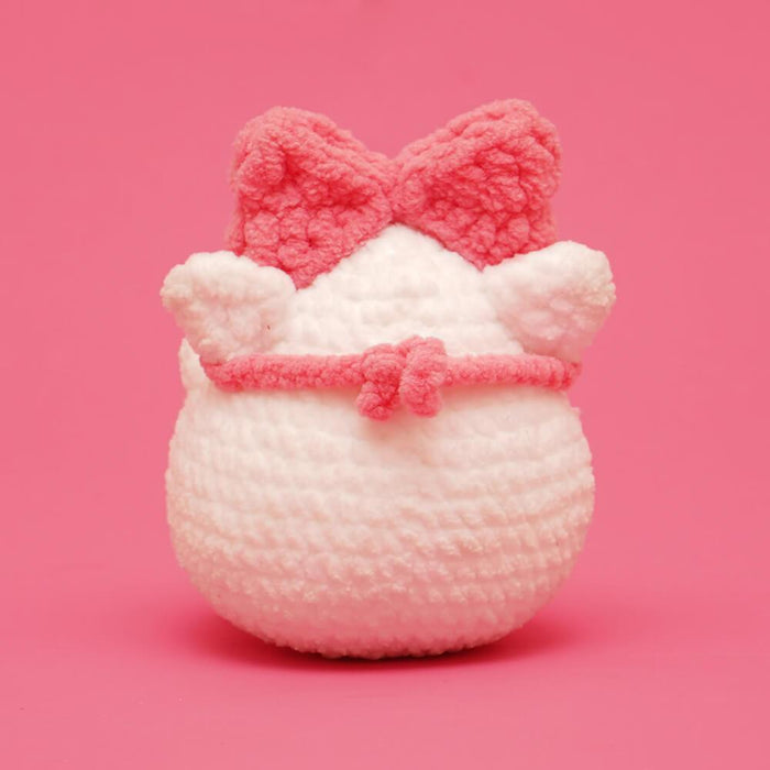 Press Bubble Animals Pink Cat Crochet Kit