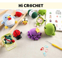 Hicrochet Crochet Knitting Kit For Beginners,Learn To Knit Kits For Adults Beginner