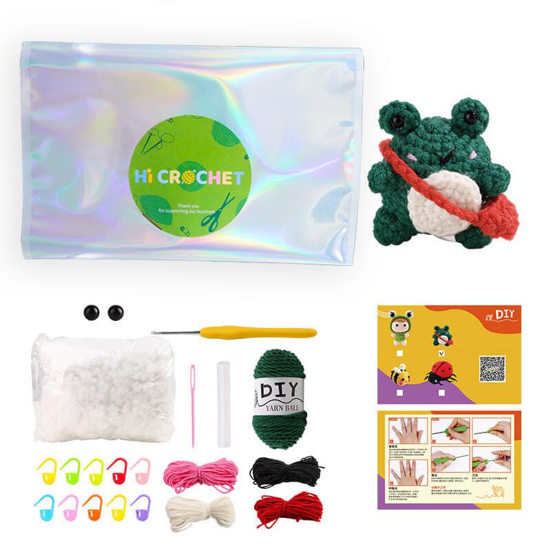 Learn-To-Knit Kit  Knitting kits, Learn to crochet kit, Crochet kit