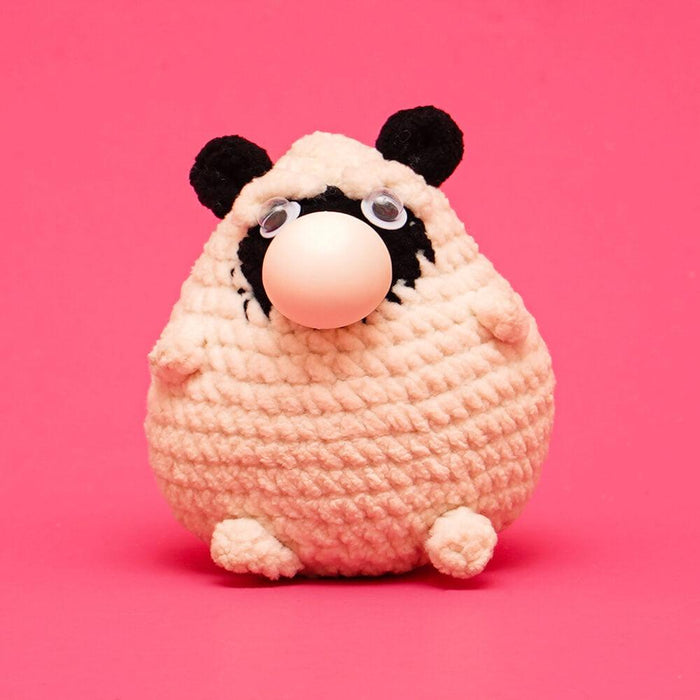 Press Bubble Pug Dog Crochet Kit