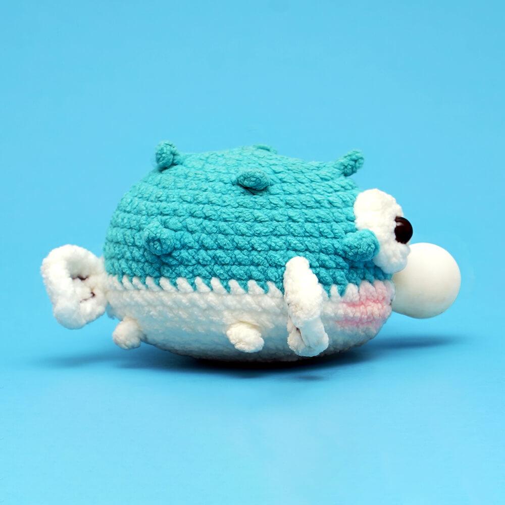 Press Bubble Frog Stress Relief Squishy Crochet Plush Toy And