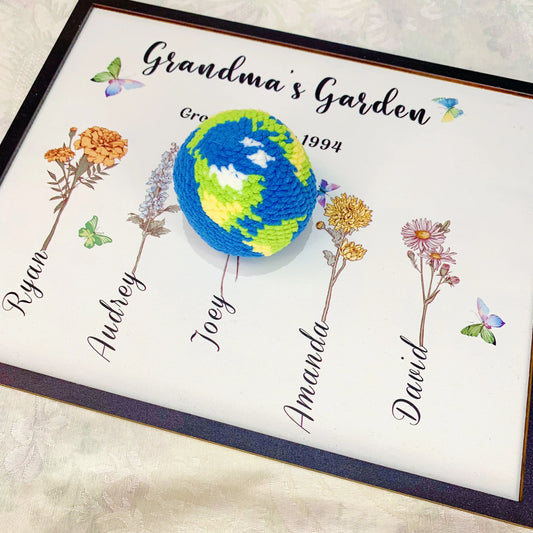 天体の仲間 地球のかぎ針編みパターン