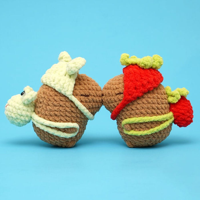 Cute Animals Capybara Bee Little Fish Love Bear Crochet Kit with Magnet