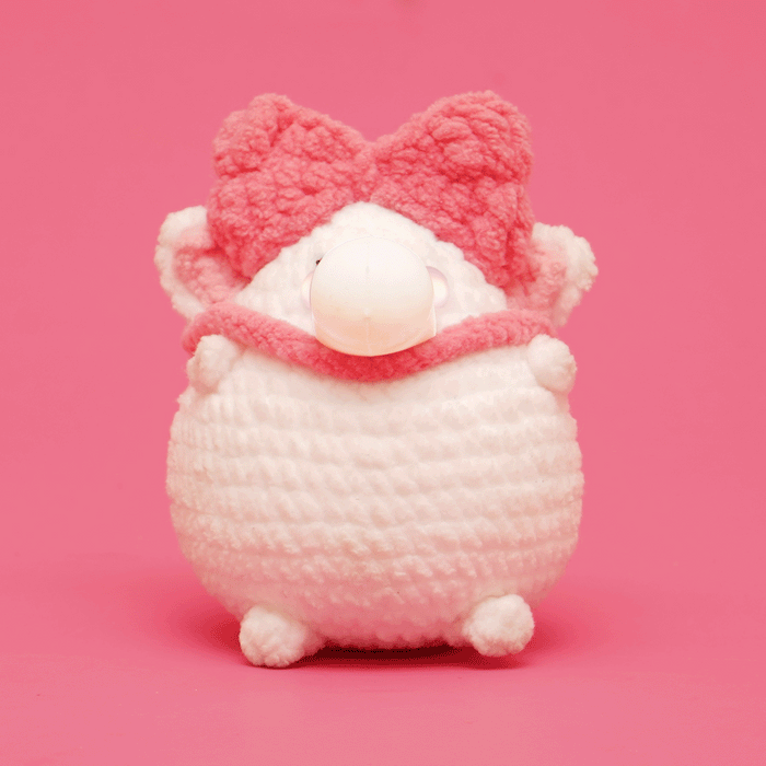 Press Bubble Animals Pink Cat Crochet Kit