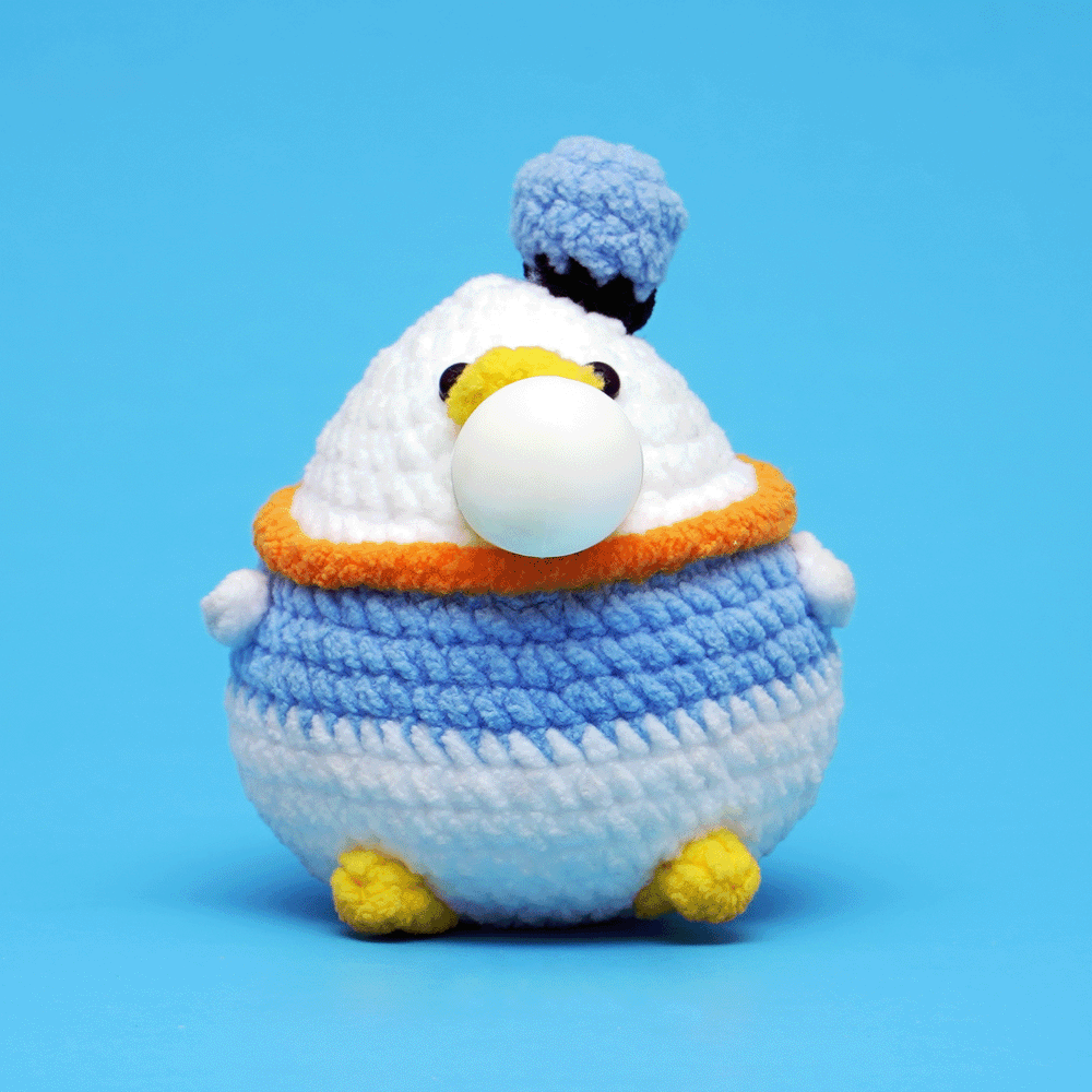 Press Bubble Duck Animal Crochet Kit with keychain – HiCrochet