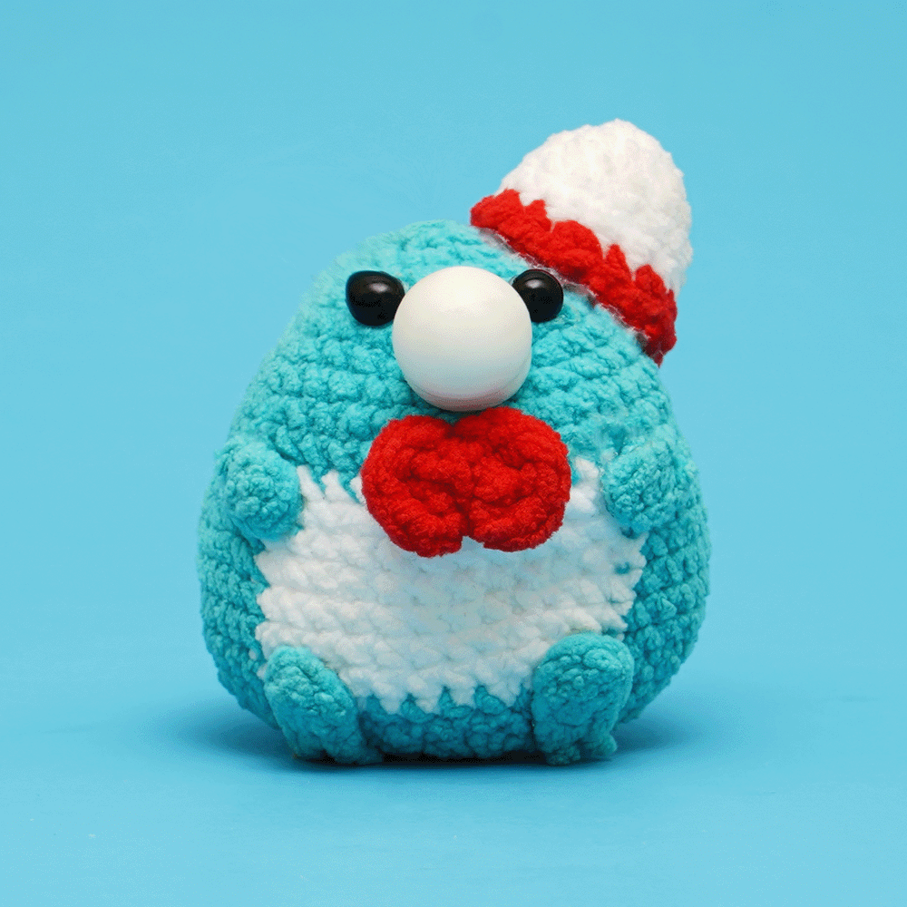 Press Bubble Penguin Animal Crochet Kit with keychain – HiCrochet