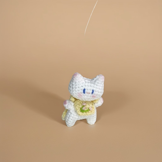 Crocheted Kitten with Bib